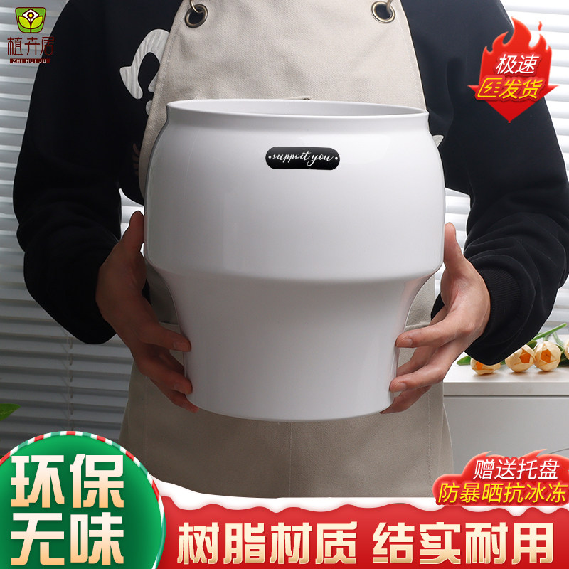 植卉居简约仿陶瓷树脂塑料花盆北欧室内客厅高颜值蝴蝶兰专用花盆,鲜花速递/花卉仿真/绿植园艺,花盆,淘宝优惠券,粉丝福利购,淘宝优惠卷