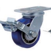 6寸蓝色聚氨酯刹车 J-CPM47-D150-UL 怡合达 轮宽64MM