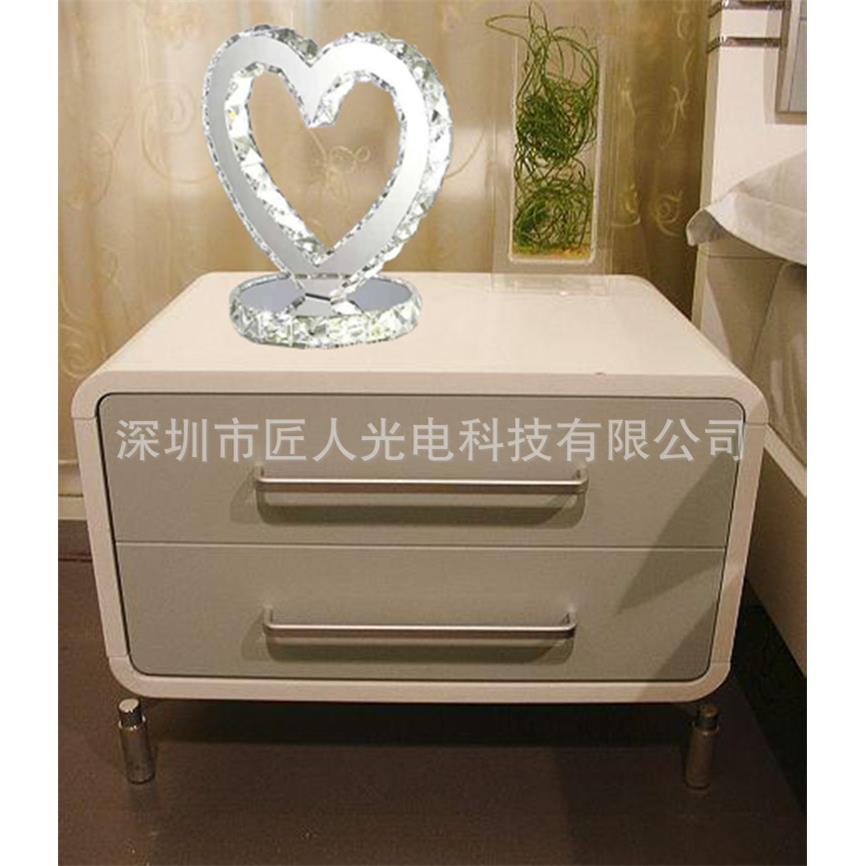 跨境爆款LED现代简约水晶床头柜灯浪漫温馨客厅灯北欧书房台灯饰