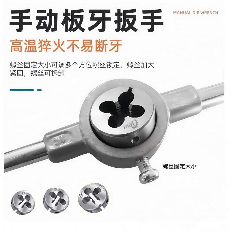 进口JRUI管用可调节板牙 不锈钢用板牙PT RC ZG1/8 1/4 1/2 3/4