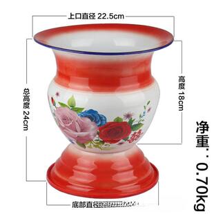 防滑老式加高加厚成人搪瓷痰盂矮痰桶老人儿童痰盂消毒便盆子孙桶