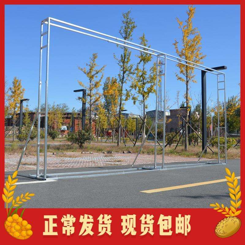 婚庆婚礼广告迎宾合影区舞台道具简易快装喷绘布伸缩桁架背景架
