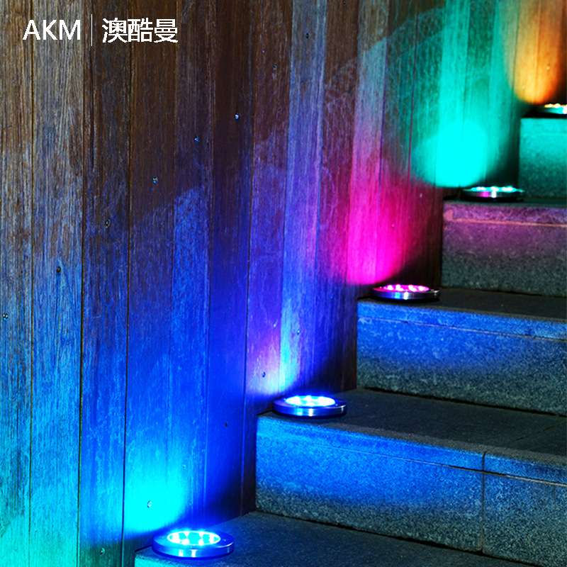 太阳能地埋灯庭院草坪灯户外防水地插灯LED不锈钢花园步梯路边灯