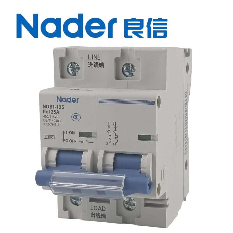Nader上海良信NDB1-125C型空气开关家用1P 2P小型断路器3P 4P微断
