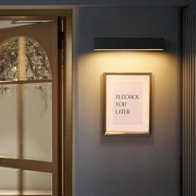 壁灯户外防水庭院长条一字形灯具洗墙灯室外门口招牌门牌灯