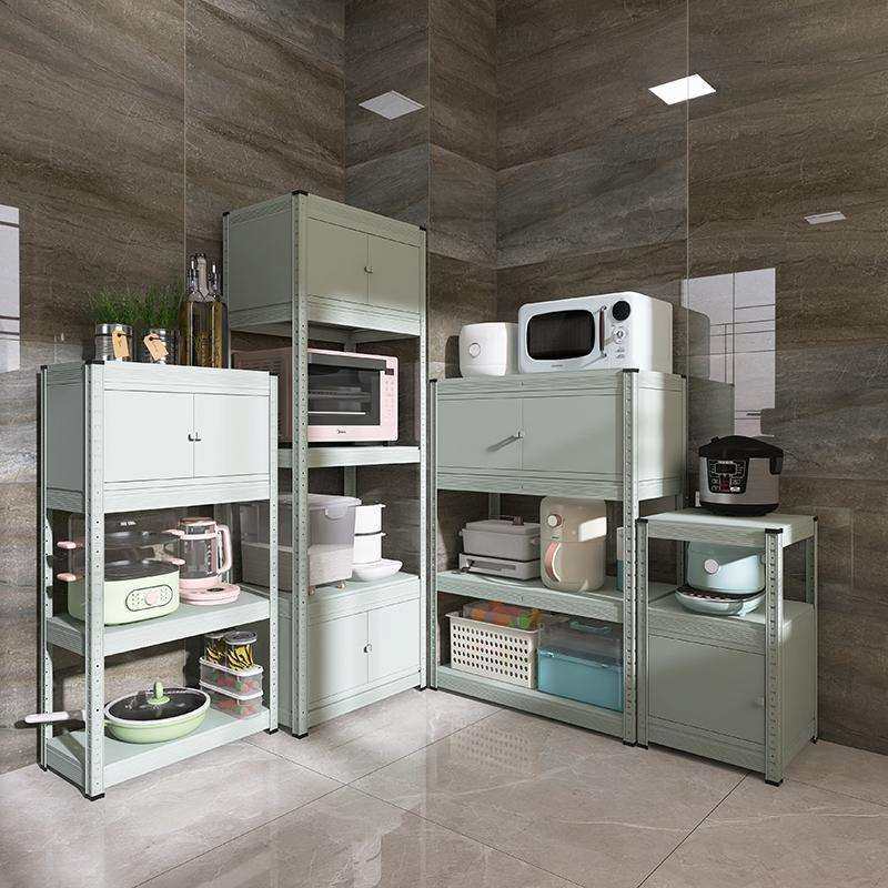 灰绿色厨房置物架带门落地式多层收纳储物柜微波炉烤箱架子柜子m1,农机/农具/农膜,播种栽苗器/地膜机,淘宝优惠券,粉丝福利购,淘宝优惠卷