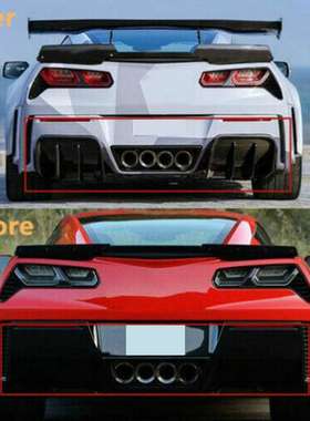 雪佛兰克尔维特C72014-2019 款汽车后保险杠空气扩散器尾翼扰流板