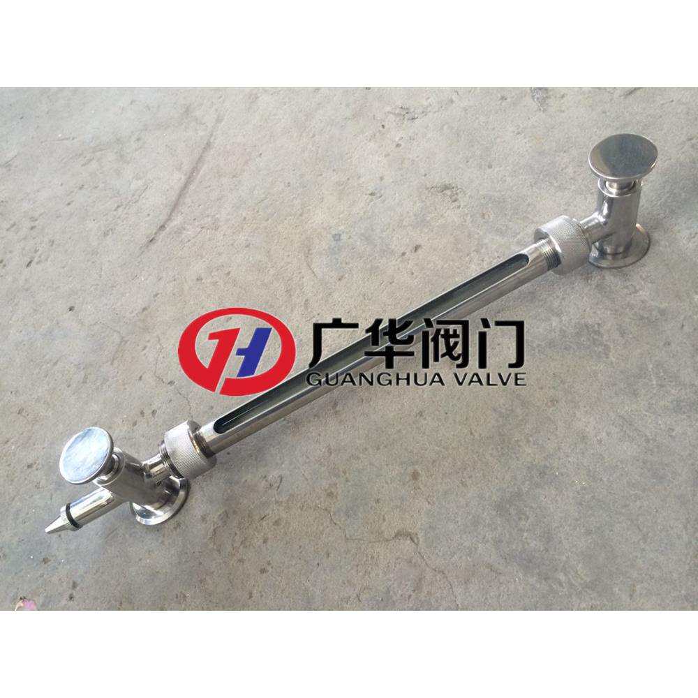 卫生级玻璃管液位计 水箱锅炉用快装式玻璃管液位计 不锈钢保护罩