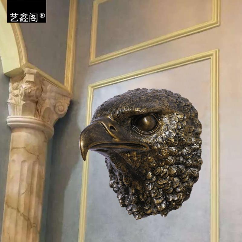 跨境货源仿真动物头壁饰复古客厅玄关墙装饰品仿真动物挂件
