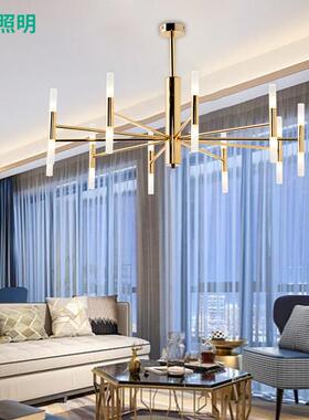 厂家直销 后现代LED吊灯G4亚克力铁艺家装灯圆形客厅卧室家居场所