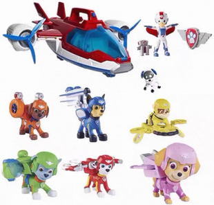 旺旺队玩具飞机巡逻狗狗空中机器巡逻机套装变形全套儿童玩具男孩