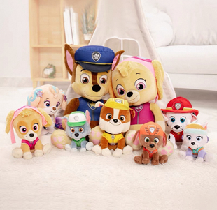 汪汪队立大功空中巡逻机毛绒公仔正版汪汪队可爱狗狗玩