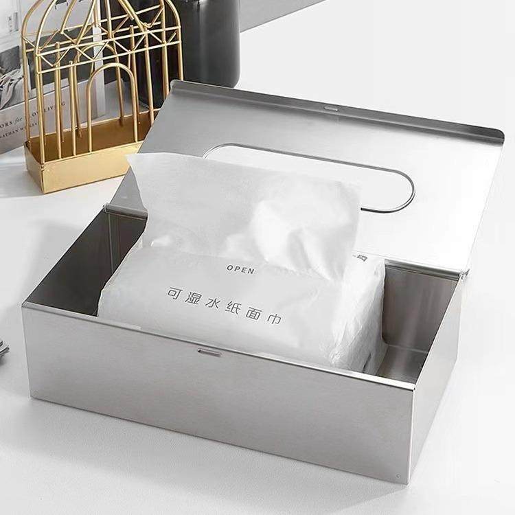 304不锈钢桌面抽纸盒浴室纸巾盒酒店免打孔纸巾盒台面餐桌餐巾盒,收纳整理,纸巾架,淘宝优惠券,粉丝福利购,淘宝优惠卷