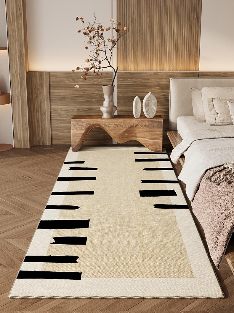 2025卧室床头地毯客厅简单的Wabi-Sabi风格地板垫秋冬防污飘窗垫