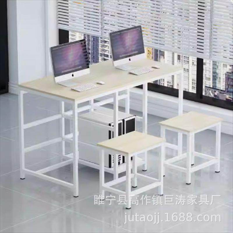 简约现代办公桌学生机房写字台书桌电脑台式桌家用桌子卧室学习桌