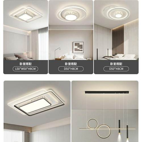 现代简约客厅led吸顶灯轻奢大气水晶大厅主灯广东中山设计师灯具