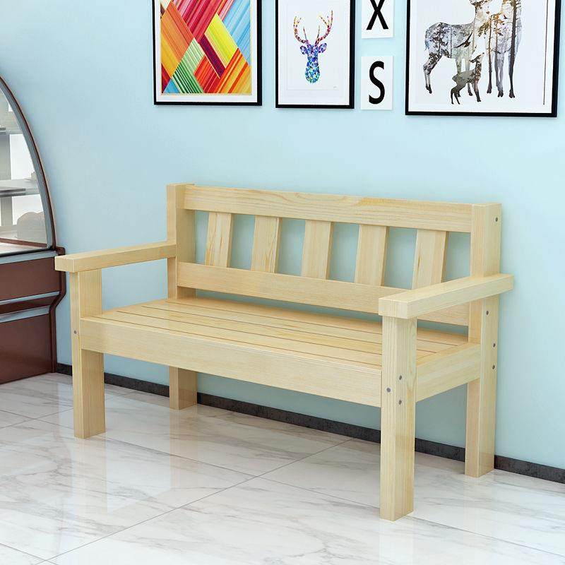 实木沙发椅复古做旧阳台休闲室外靠背双人长条沙发椅美式防腐木J&