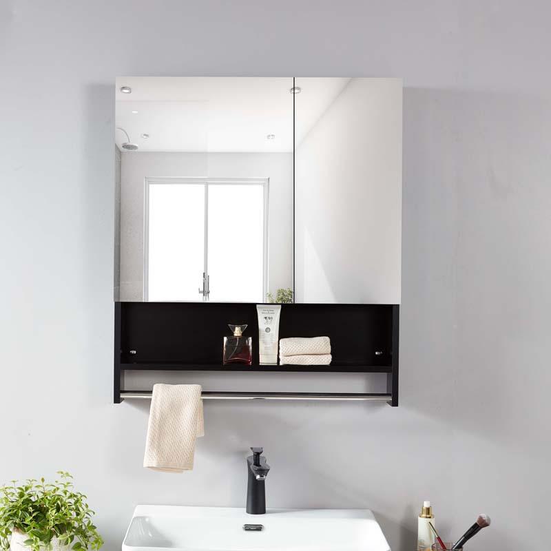 厕所镜面柜太空铝浴室镜柜卫生间镜箱壁挂收纳柜挂墙式简约小户型