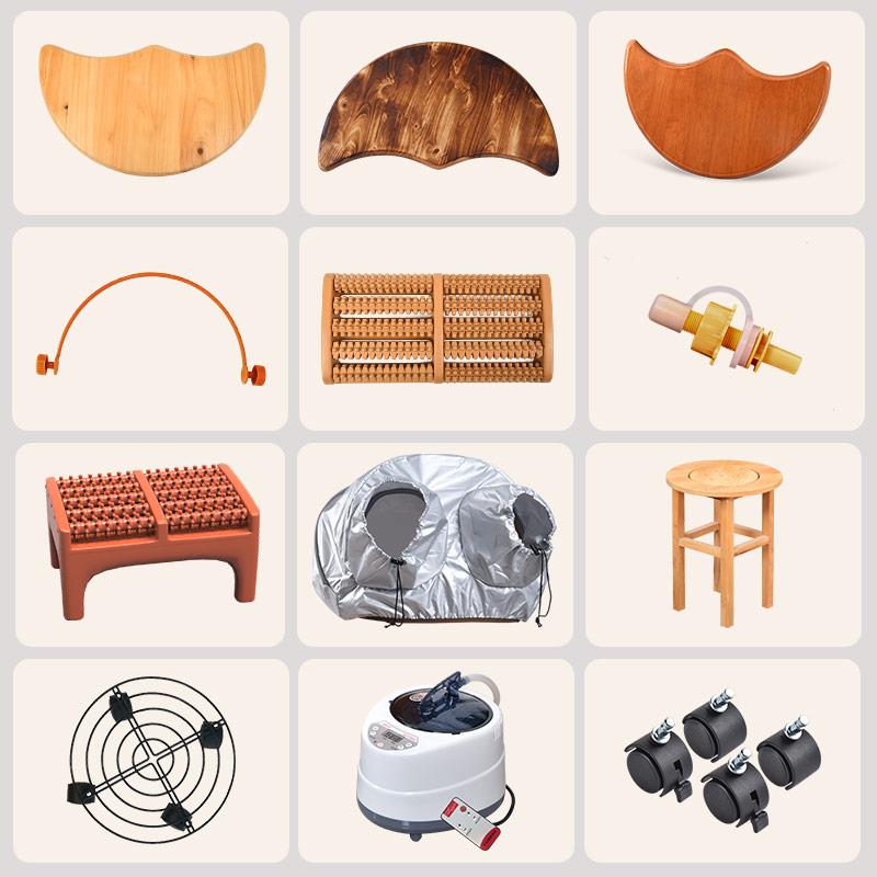 ALI6温友熏蒸凳熏蒸罩木桶保温实木盖足浴按摩器泡脚用恒温熏