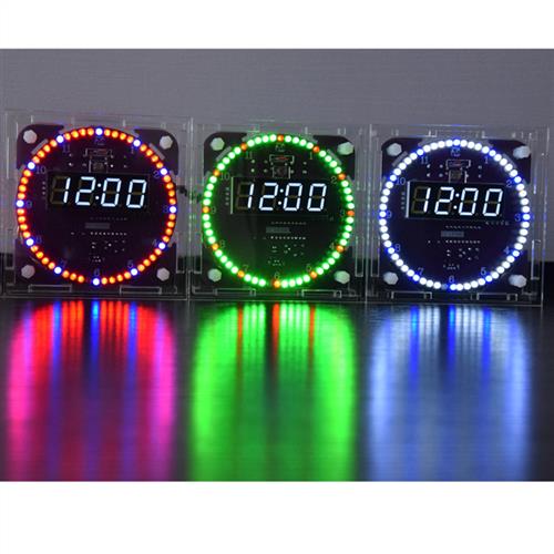 新款光控音乐led电子钟diy套件中英方言报时可选ds3231可定义铃声