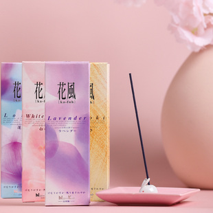 日本香堂nippon kodo花风系列水白梅柏树日式线香熏香室内香120根