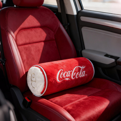 可口可乐联名车载抱枕毯
