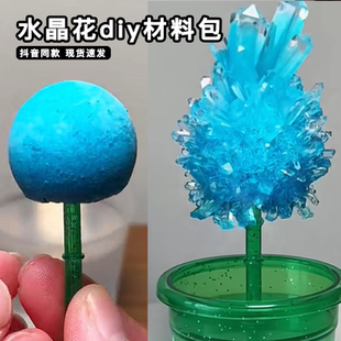 水晶花diy材料包趣味生长结晶原理儿童种植科学实试验套装玩具