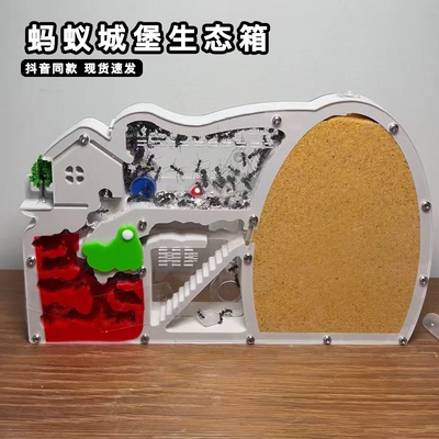蚂蚁城堡生态箱恐龙化石观察盒子蚁巢饲养箱送蚁后蚂蚁工坊王国