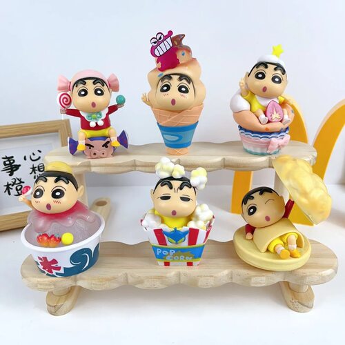 蜡笔小新点心时间盲盒手办摆件