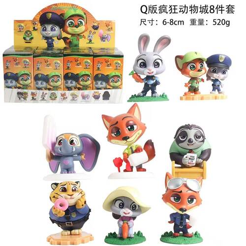 疯狂动物城盲盒潮玩Q版手办