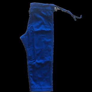 柔道裤子柔道服裤A蓝色和白色柔道服裤