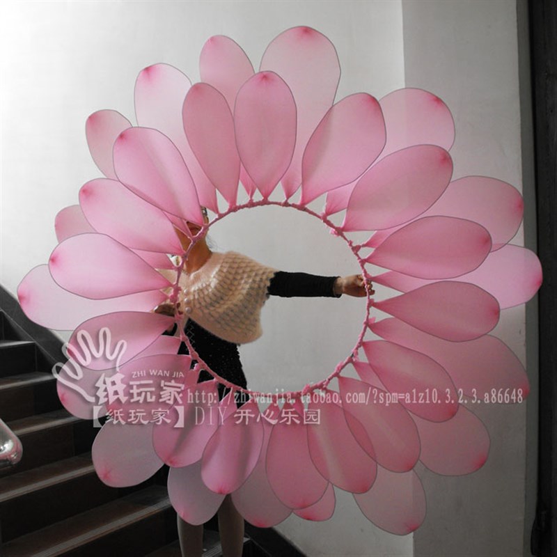 舞蹈道具跳舞舞台装s饰用品 大型丝网花成品0008#