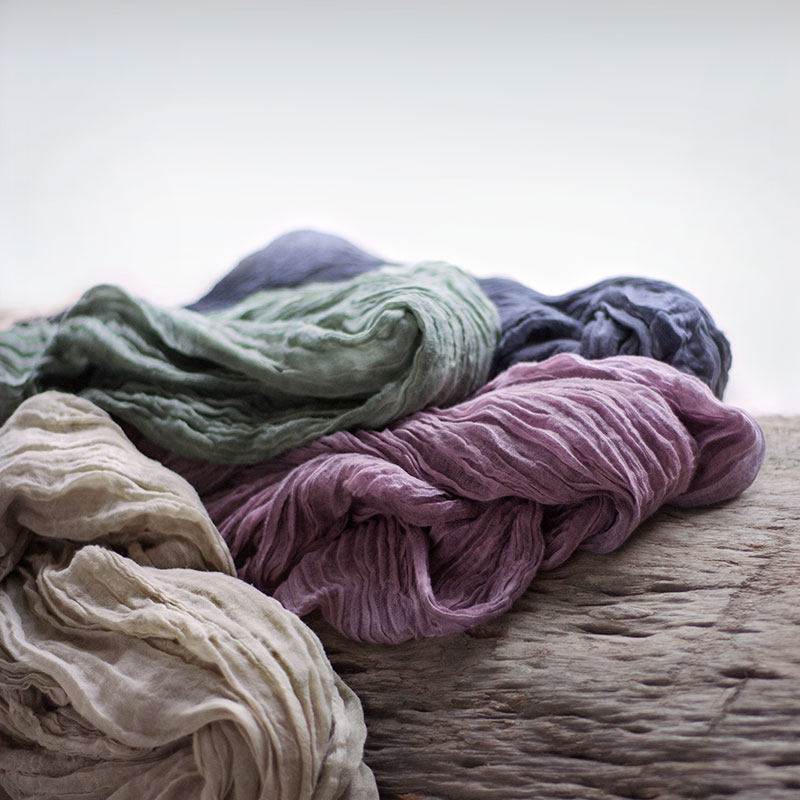 色璞纯色亚麻文艺褶皱围巾春夏棉麻空调防晒长款披肩丝巾春夏围巾