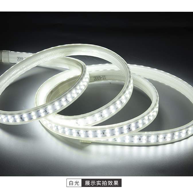 led灯带家用客厅吊顶电视背景墙220v双排高亮1N80珠2835柔性软灯