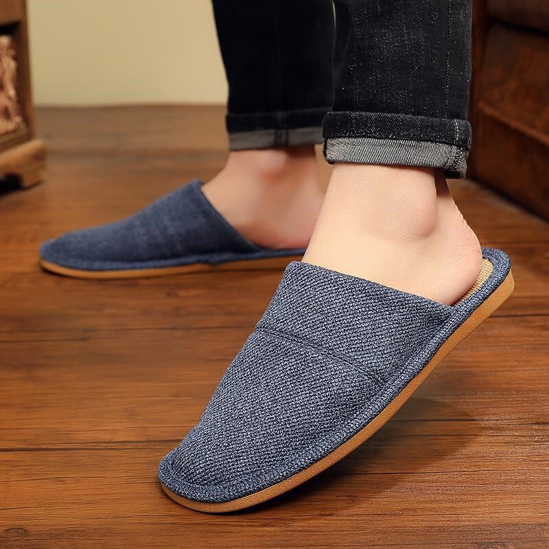 2024新款棉拖家用布拖鞋男女室内家居防滑J居家亚麻地板拖鞋0923b