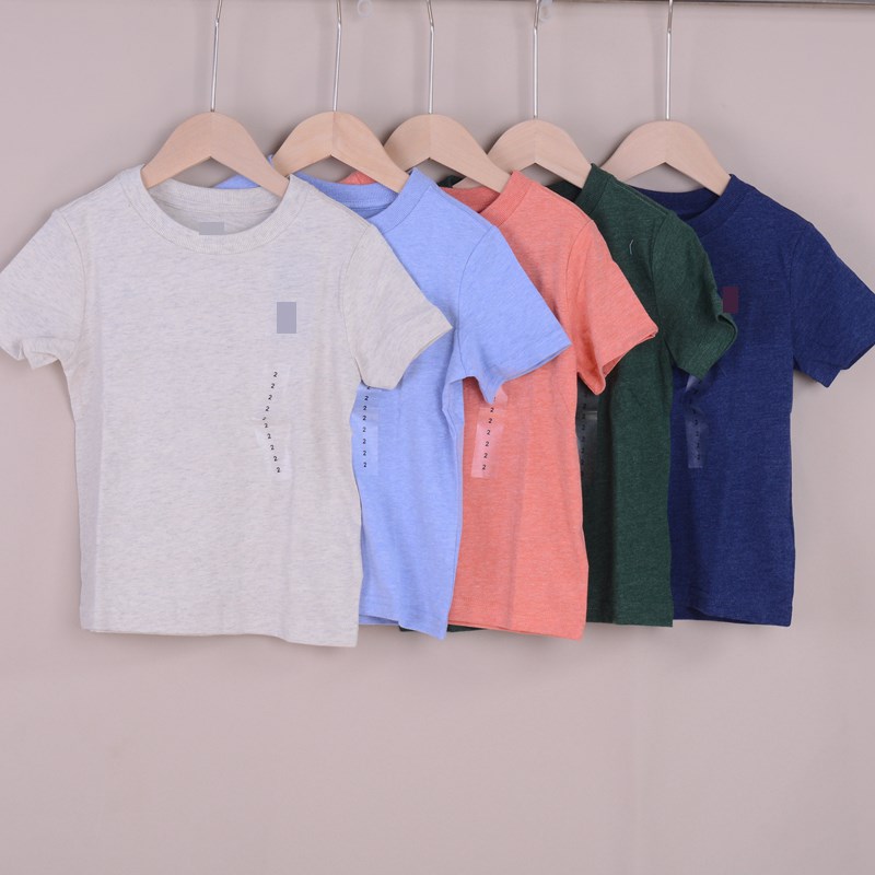 Rl083男女童短袖T恤 圆领C纯色小马标基础款夏季   有标