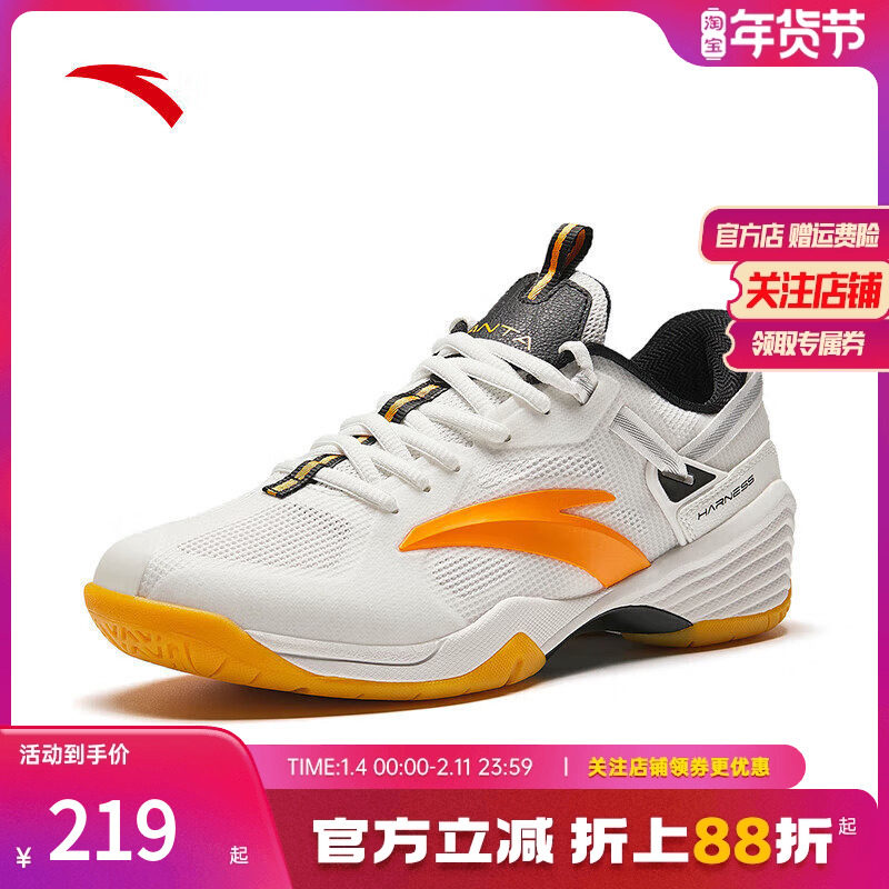 安踏男子羽毛球鞋成人青少年秋季新款专业训练比赛缓震软底运动鞋