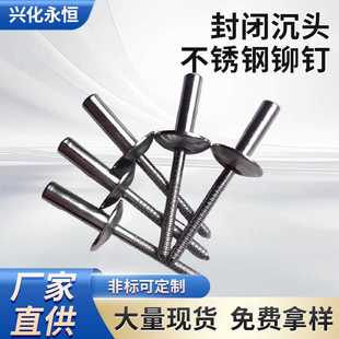 厂家供应不锈钢铆钉304扁圆头防水型拉铆钉国 抽芯铆钉封闭型