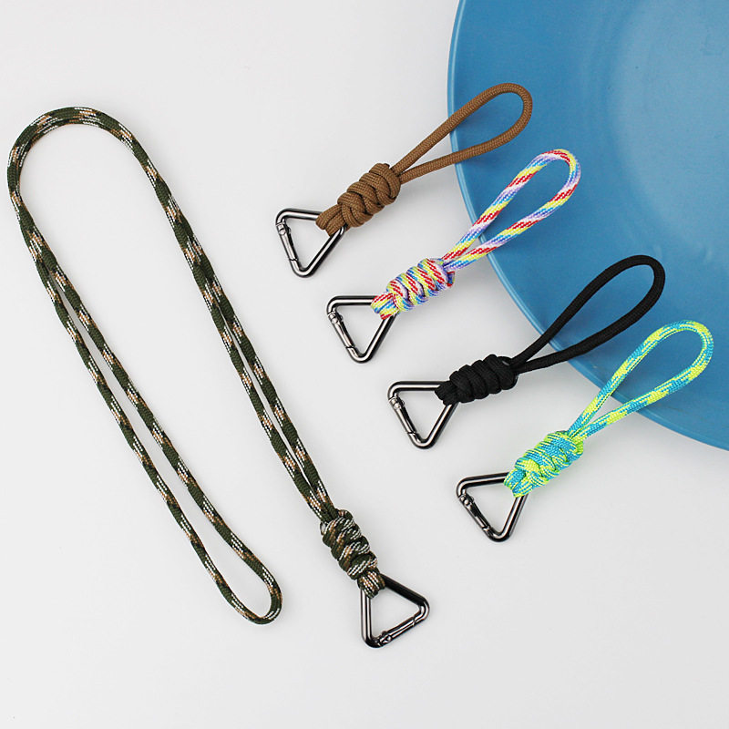 跨境创意挂绳手工编织伞绳钥匙扣防丢手绳长款挂脖绳手机牌证挂绳,金属材料及制品,其他金属制品,淘宝优惠券,粉丝福利购,淘宝优惠卷