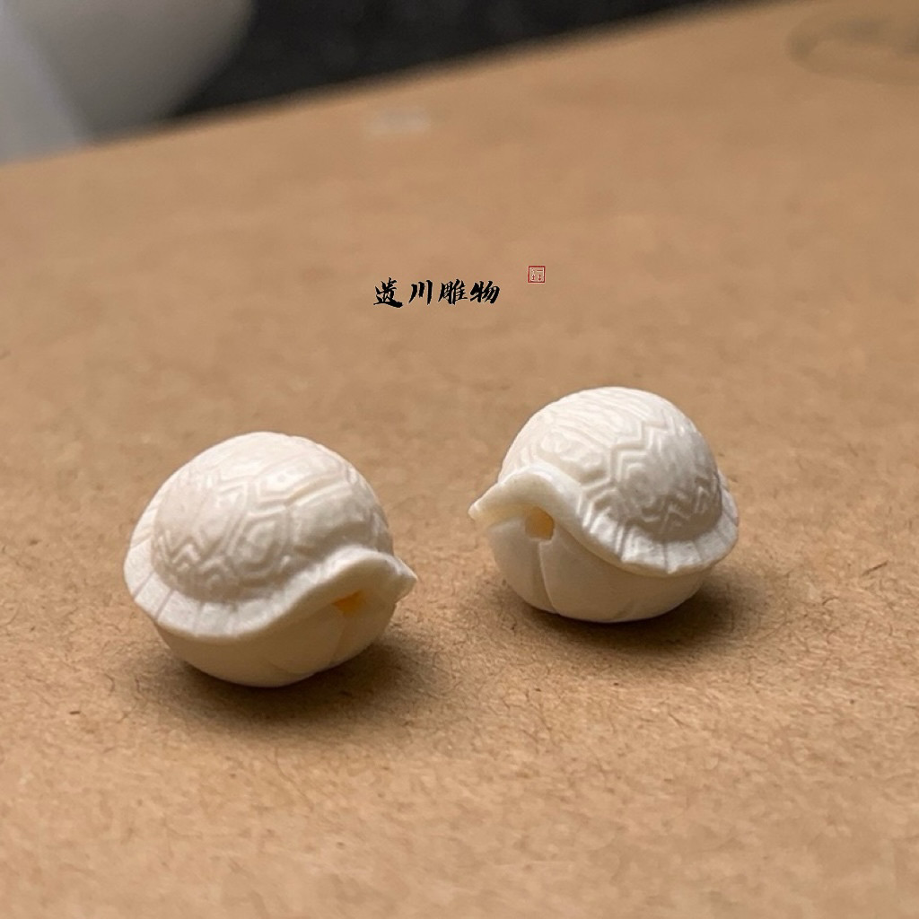 猛犸象牙雕刻富甲天下龟甲背云吊坠挂坠猴头菩提文玩手串DIY配饰