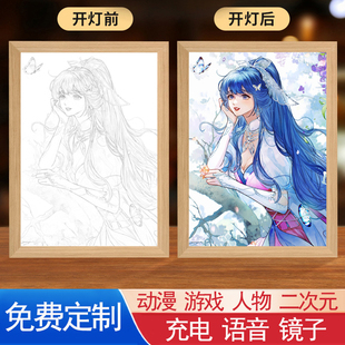 唐舞桐灯光画绝世唐门王东动漫二次元周边手办装饰摆件镜子小夜灯