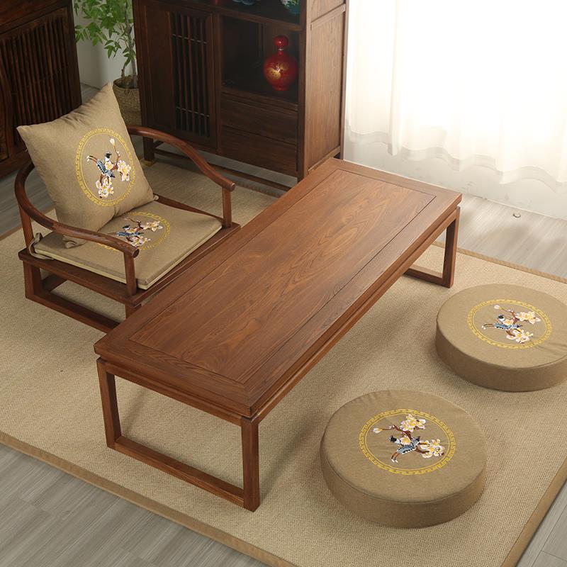 老榆木榻榻米茶几实木飘窗桌阳台小茶几日式禅意地台小矮桌炕桌子