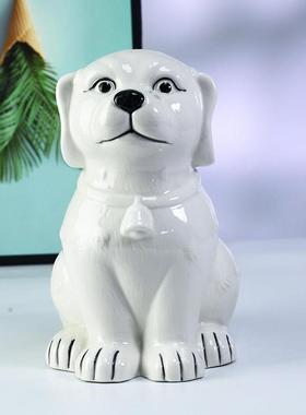陶瓷狗12生肖招财风水家用旺宅客厅办公室工艺品桌面摆设可爱摆件