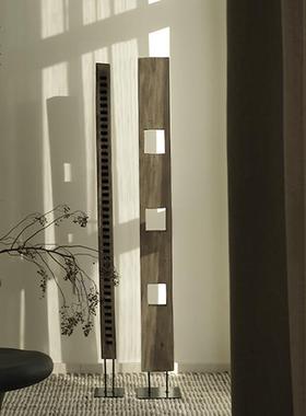 栗石《浮光掠影》复古装置艺术客厅落地摆件侘寂风民宿软装饰品