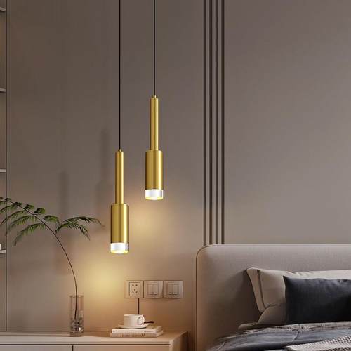 卧室吊灯床头灯电视背景墙吊线灯现代简约高级感网红轻奢鱼线灯具