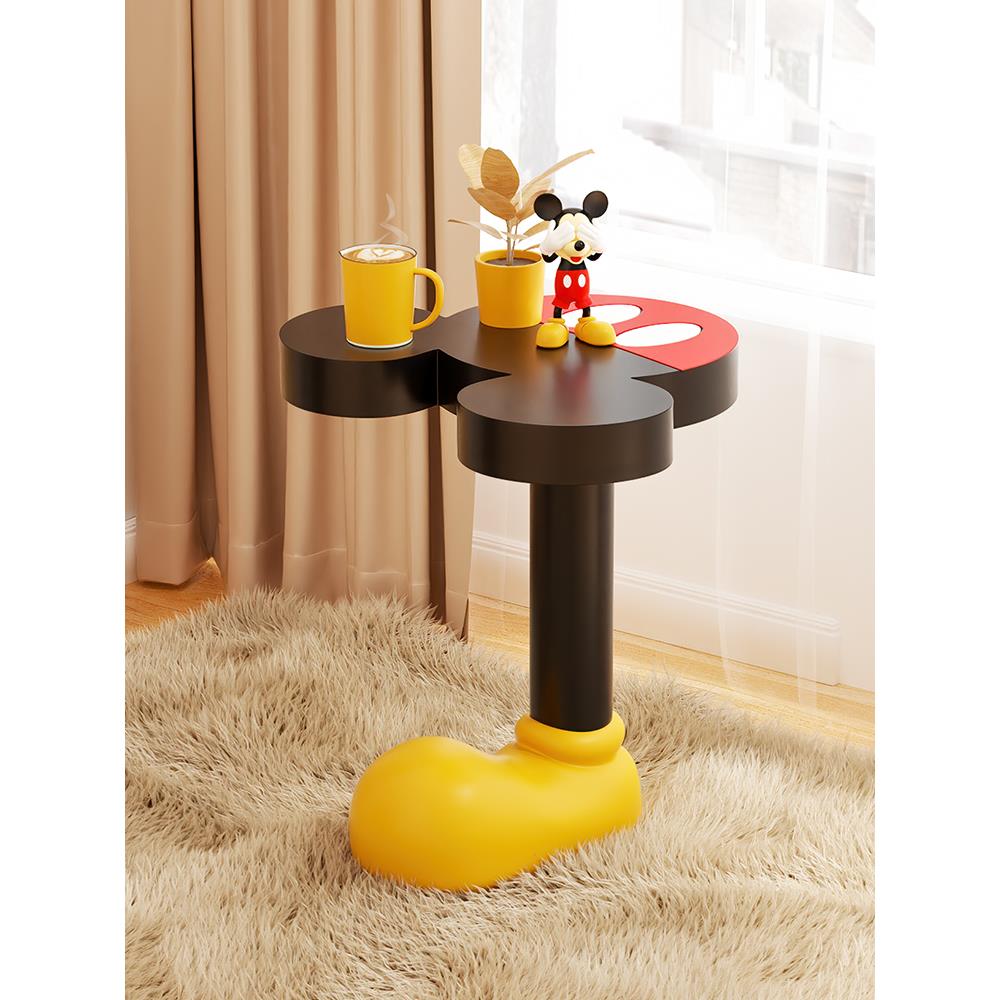 高档米奇落地摆件客厅沙发旁茶几家居饰品高级感轻奢边几装饰摆设