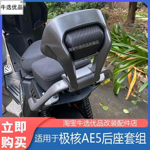 适ZEEHO极核电动车AE5短尾后座套组尾架靠背载人加厚坐垫改装配件