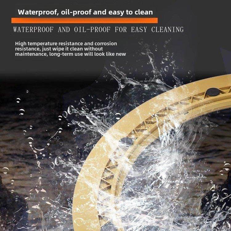 圆餐桌电动转盘底座酒店家用大圆桌子饭桌面火锅玻璃木自动旋转器