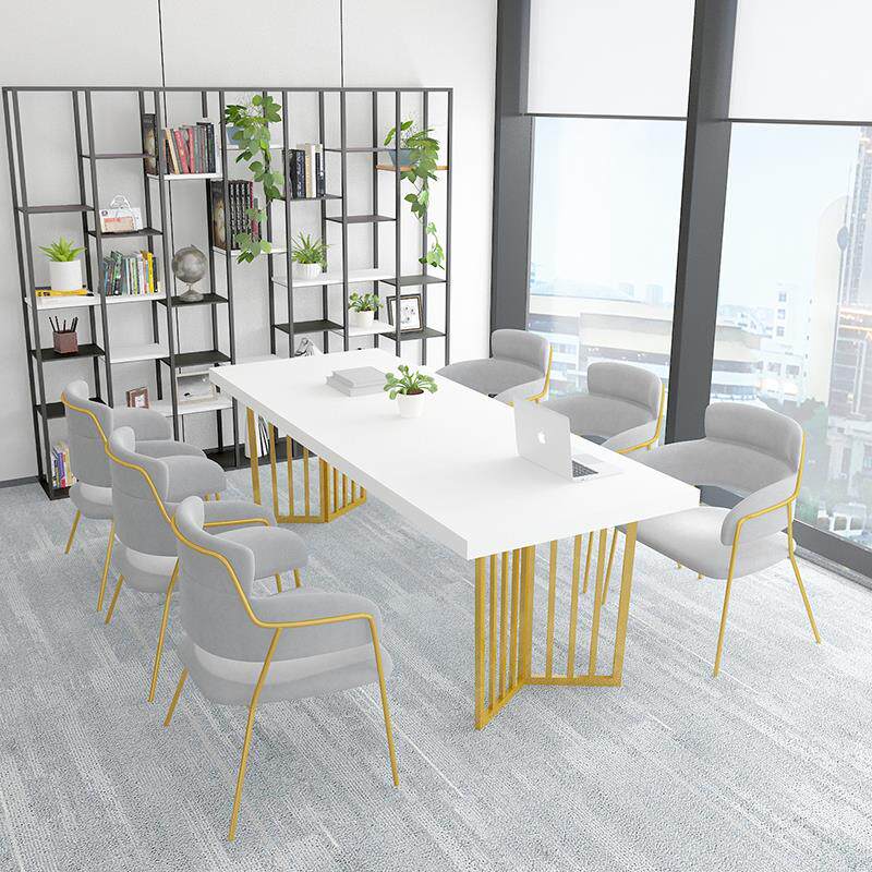 实木大型会议桌长条桌简约现代电脑办公桌会议室多人洽谈桌椅组合