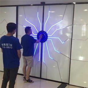 抖音网红门科技门触控隐形门酒吧掌纹门电动感应门科幻创意个性门